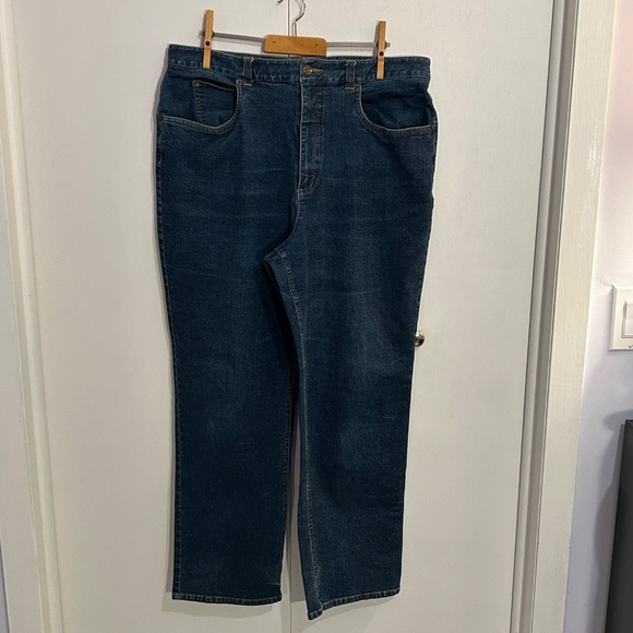 Women's Talbots Petites Size 16 Straight Leg Stretch Blue Jeans - Picture 11 of 12